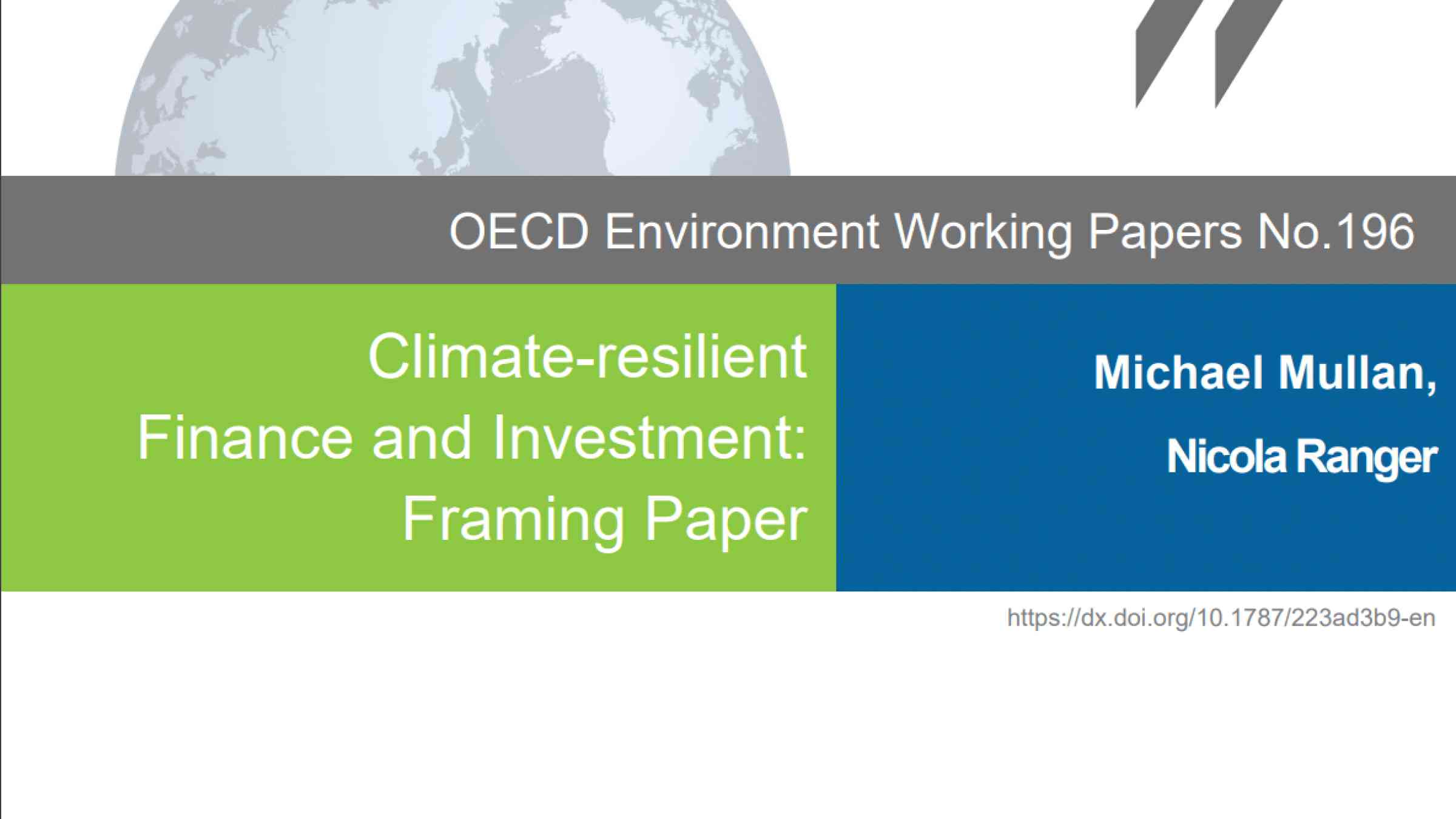 Climate-resilient finance and investment | PreventionWeb - Resilient Investing For Climate Change